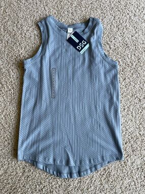 DSG Blue Geometric Performance Tank Top